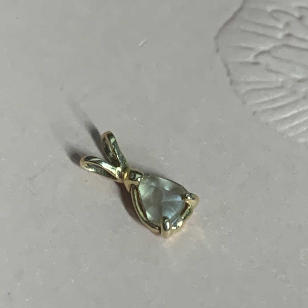 Grey Solid Gold Diamond Pendant - image 1